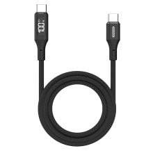 Sitecom CA-1005 USB-C to USB-C Power cable with LED display in schwarz