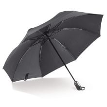 Luxuriöser 23” Wende-Regenschirm mit automatischer Öffnung und Schließung in schwarz