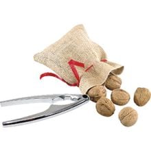 Nussknacker im Nuss-Säckchen, ca. 100 g Walnüssen/ Nussknacker