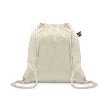 Beutel mit Kordelzug Fairtrade in beige
