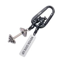 TROIKA Schlüsselanhänger NEVER GIVE UP in schwarz/ silberfarben TROIKA Schlüsselanhänger NEVER GIVE UP in schwarz/ silberfarben