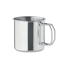 Trinkbecher Edelstahl 330 ml in silber