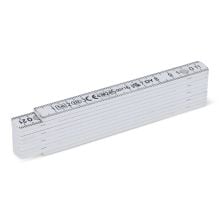 Kalibrierter faltbarer Zollstock 1m in weiss