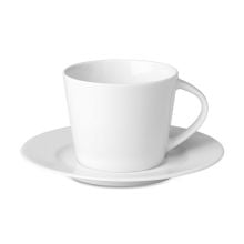 Cappuccino Tasse und Untertasse in Weiß