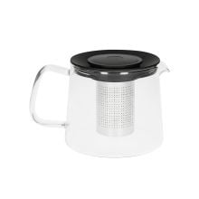 Teekanne 'Tea-Time' in transparent/schwarz