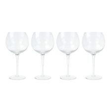 Byon Opacity 4er-Set Weingläser mit stilvollem Glasmuster 470ml in transparent