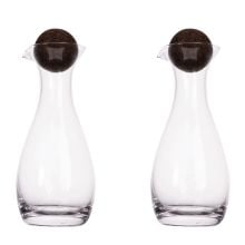 Sagaform Nature Öl-/Essigkaraffen mit Korkstopfen 2-tlg. 300ml in transparent