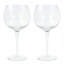 Byon Opacity 2er-Set Weingläser mit stilvollem Glasmuster 470ml in transparent
