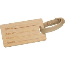 Kofferanhänger aus Bambus in beige