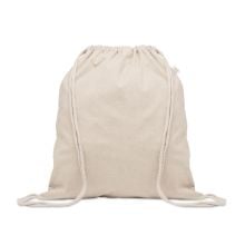 Beutel mit Kordelzug recycelt in beige