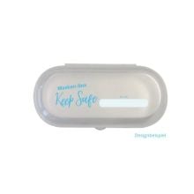 Kunststoff Maskenbox-farblos-transparent in farblos-transparent