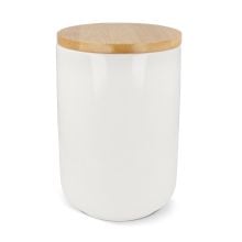 Vorratsdose Keramik undamp, Bambus 900ml in weiss