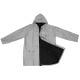 Zweifarbige Wende Regenjacke aus PVC schwarz / silber