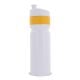 Sportflasche mit Rand 750ml weiss / gelb