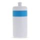 Sportflasche mit Rand 500ml weiss / hellblau