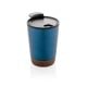 GRS rPP Edelstahl-Kaffeebecher mit Kork blau
