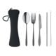 Besteck-Set Edelstahl schwarz