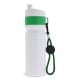 Sportflasche mit Rand und Kordel 750ml weiss / grün
