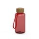 Trinkflasche 'Natural', 700 ml, inkl. Strap transparent-rot/rot