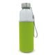 Trinkflasche aus Glas mit Neoprenhülle 500ml transparente hellgrün