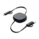 Einziehbares Ladekabel 60W schwarz