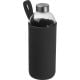 Trinkflasche aus Glas mit Neoprenüberzug, 1.000ml schwarz