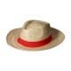 Strohhut 'Austin' natur/rot