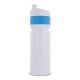 Sportflasche mit Rand 750ml weiss / hellblau