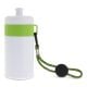 Sportflasche mit Halteschlaufe 500ml weiss / hellgrün