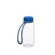 Trinkflasche 'Refresh', 400 ml, inkl. Strap transparent/blau