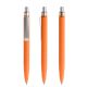prodir QS01 Soft Touch PRS Push Kugelschreiber orange-silber satiniert