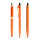 prodir QS01 Soft Touch PRT Push Kugelschreiber orange-silber poliert