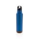 Auslaufsichere Vakuum-Flasche mit Kork blau