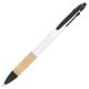 3-Farben-Stift mit Bambusgriff weiss