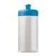 Sportflasche auf Biobasis 500ml basic weiss / hellblau