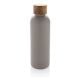 Wood Vakuumflasche aus RCS recyceltem Stainless-Steel grau