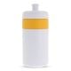 Sportflasche mit Rand 500ml weiss / gelb