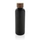 Wood Vakuumflasche aus RCS recyceltem Stainless-Steel schwarz