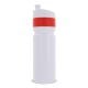 Sportflasche mit Rand 750ml weiss / rot