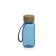 Trinkflasche 'Natural', 400 ml, inkl. Strap transparent-blau/blau
