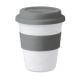 PP Becher mit Silikon-Deckel grau