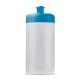 Sportflasche auf Biobasis 500ml basic transparent hellblau