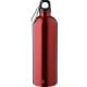Recycelte einwandige Edelstahlflasche (750 ml) Emeric rot