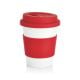 ECO PLA Kaffeebecher rot/ weiß