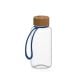 Trinkflasche 'Natural', 700 ml, inkl. Strap transparent/blau