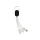 4-in-1 Kabel mit Karabiner-Clip Weiß