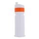 Sportflasche mit Rand 750ml weiss / orange