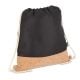 Kordelzugbeutel R-PET undamp, Kork 35 x 40cm schwarz