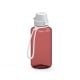 Trinkflasche 'School', 700 ml, inkl. Strap transluzent-rot/weiß