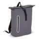PU-beschichteter R-PET 600D Rolltop-Rucksack 20L grau